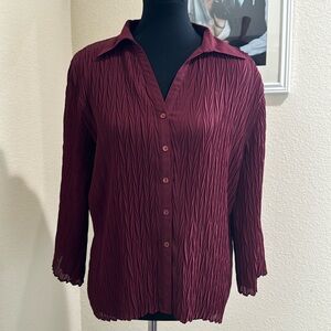 EK Designs Burgundy Blouse
